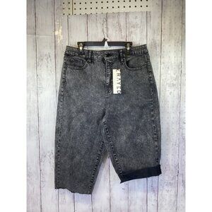 Blokecore gorpcore nostalgia earthy artisnal Frayed Jeans Black Size 29